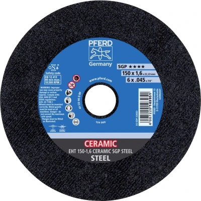 Afbeelding van PFERD EHT 150 1,6 CERAMIC SGP STEEL 61315016 Doorslijpschijf recht mm 25 stuk(s) Staal