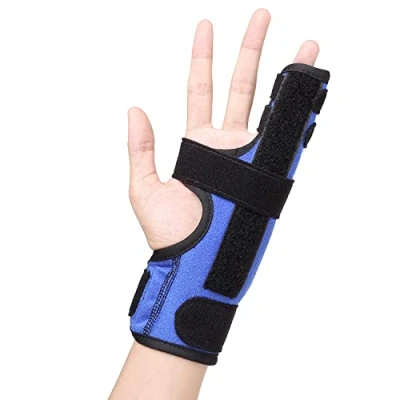 Afbeelding van Scurnhau Pinky vingerspalk, verstelbare vingerspalk 4e of 5e, middenhandsbrace voor bokser breuk, artritis, peesontsteking, XS