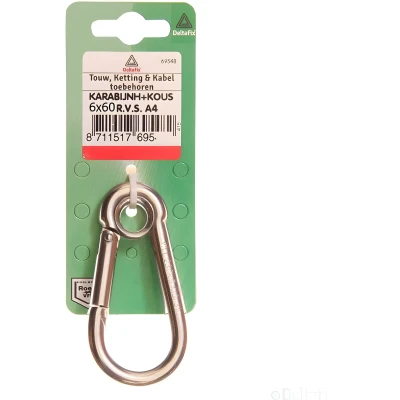 Afbeelding van Karabijnh kous 6x60mm rvs Deltafix