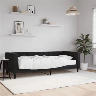Afbeelding van vidaXL Slaapbank met matras 80x200 cm fluweel zwart