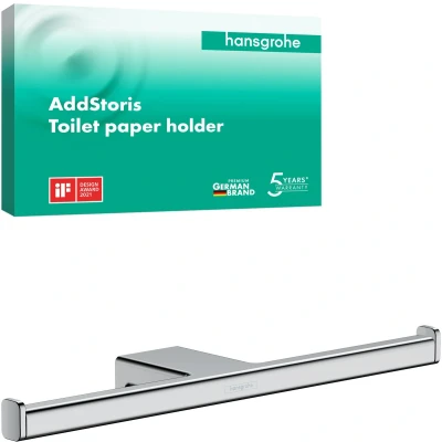 Afbeelding van Hansgrohe AddStoris dubbele closetrolhouder