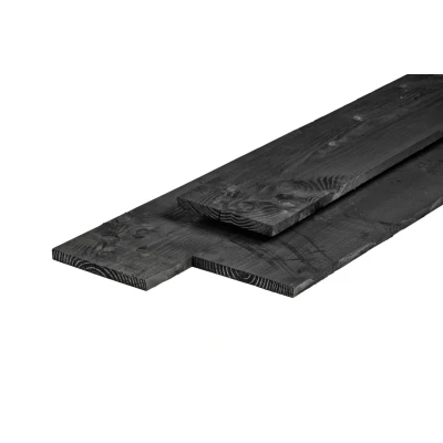 Afbeelding van Plank douglas zwart geimpregneerd 2,5x25,0x300 cm Tuindeco
