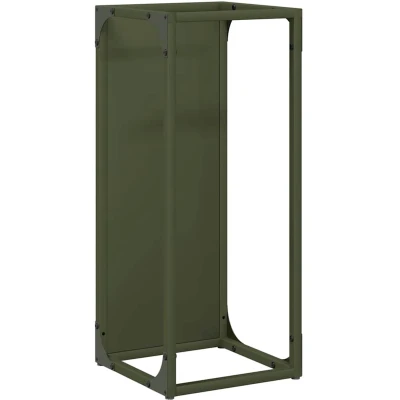 Afbeelding van Brandhoutrek 25x25x60 cm koudgewalst staal olijfgroen