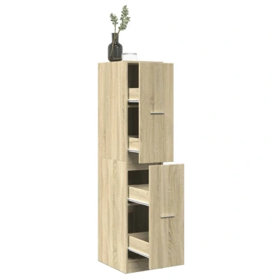 Afbeelding van Apothekerskast 30x41x144,5 cm bewerkt hout sonoma eikenkleurig