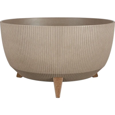 Afbeelding van Mica Decorations Doppio Schaal op Poten H22 x Ø47 cm Taupe