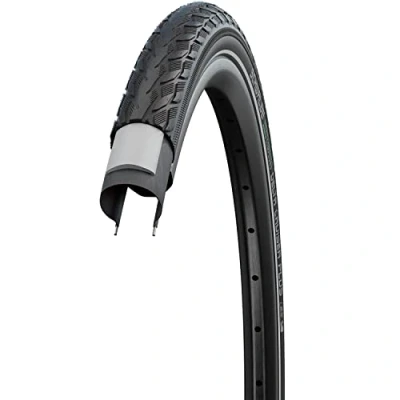 Afbeelding van Buitenband Schwalbe Delta Cruiser Plus PunctureGuard 24 x 1 3/8&quot; 37 540 zwart met reflectie