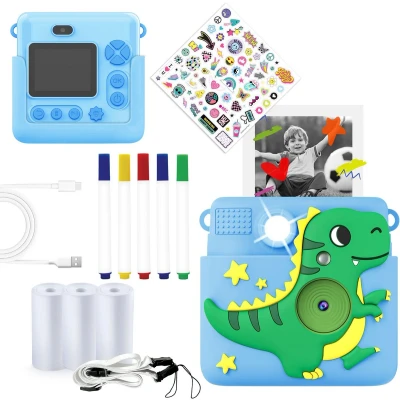 Afbeelding van Denver Kindercamera Full HD met Printer Selfie Camera 20MP Digitale Kinderen Foto Video Spelletjes KPC1363RO