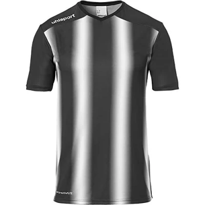 Afbeelding van Uhlsport Stripe 2.0 Shirt Korte Mouw Kinderen Zwart / Wit Maat: 164