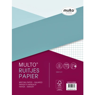 Afbeelding van INTERIEUR MULTO 17R RUIT 5MM 80GR 50VEL