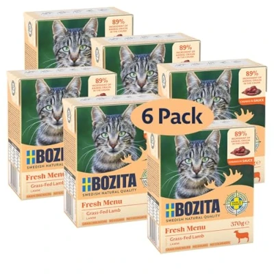 Afbeelding van 6x370g stukjes in Saus met Lam Bozita Kattenvoer