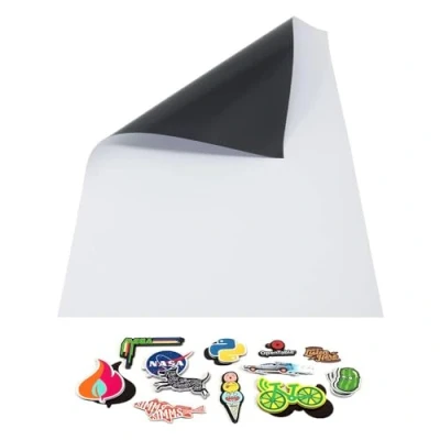 Afbeelding van Evergreen Goods 10 vellen holografisch wit bedrukbaar vinylpapier (magnetisch), waterdicht glanzend papier voor inkjet en laserprinters, perfect machines