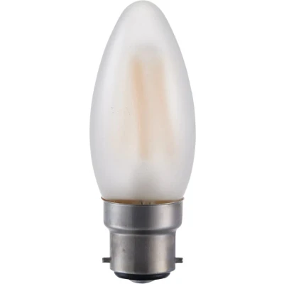 Afbeelding van SPL LED Filament Kaarslamp (mat) 4W / Fitting Ba22d DIMBAAR