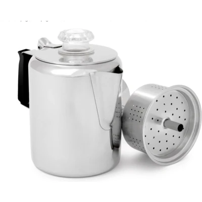 Afbeelding van GSI Outdoors Glacier Stainless Percolator 6 Kops Zilver Keukenapparaten