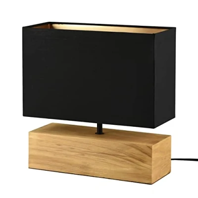 Afbeelding van REALITY Woody Tafellamp Bruin;Zwart