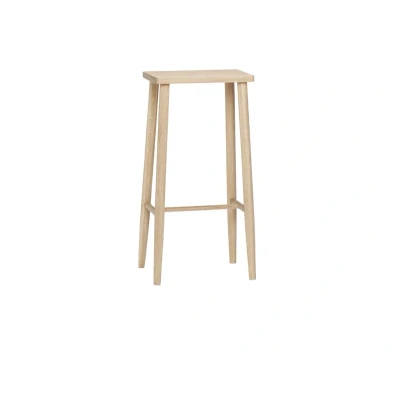 Afbeelding van HÜBSCH INTERIOR Eikenhouten barkruk naturel FSC® 35x25xh72cm