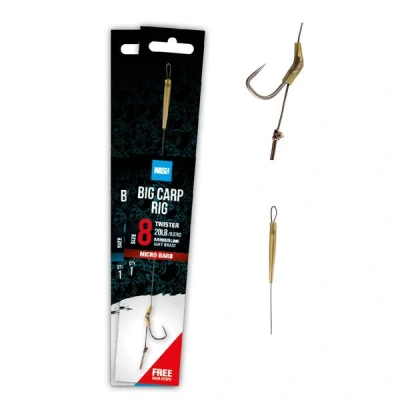 Afbeelding van Nash Big Carp Rig Barbless Haakmaat 8 Karper onderlijnen