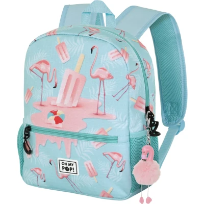 Afbeelding van Oh My Pop Rugzak Flamingo 2 Vakken Premium Quality Pluche Hanger Hoogte 35cm
