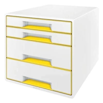 Afbeelding van Leitz ladenblok WOW, 4 laden, wit/geel