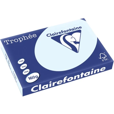 Afbeelding van Clairefontaine Trophée Pastel, gekleurd papier, A3, 160 g, 250 vel, azuurblauw papier