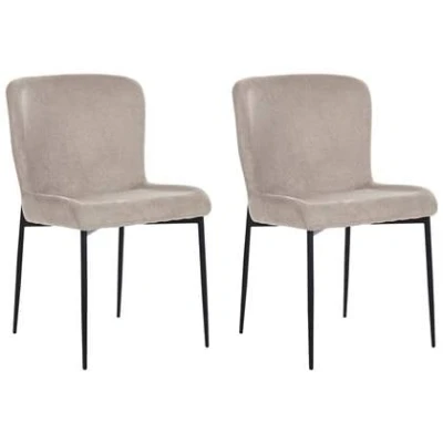Afbeelding van ADA Eetkamerstoel set van 2 Taupe Polyester