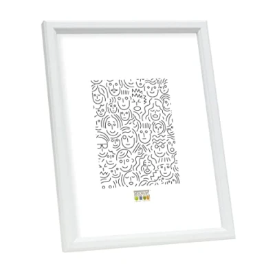 Afbeelding van Deknudt Frames fotolijst S236K1 wit hout voor foto: 18x24 cm
