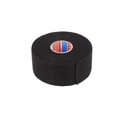 Afbeelding van TESA 51608 00008 00 PET vliesband voor katoenen touwassen, 38 mm x 25 m, zwart