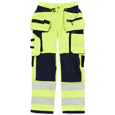 Afbeelding van Blaklader High Vis werkbroek met 4 weg stretch 1997 1642 Geel/Marineblauw D84