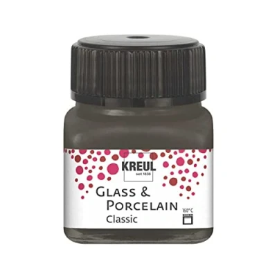 Afbeelding van Glasverf Porseleinverf Donkerbruin Classic Glazuur look Kreul 20 ml