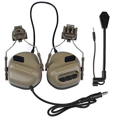 Afbeelding van WISEONUS Airsoft Paintball Jachtactiviteiten Zijhelm Oordopjes Waterdichte Tactische Hoofdtelefoon met Microfoon Functionele