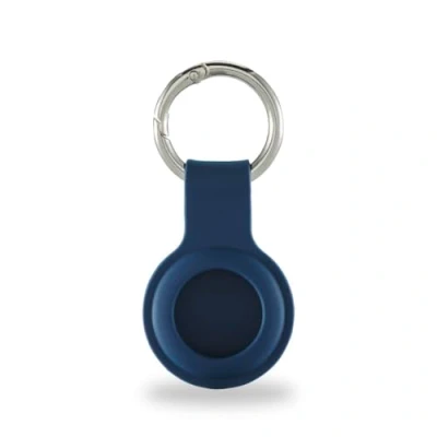 Afbeelding van Hama Sleutelhanger Fantastic Feel Voor Apple Airtag Siliconen Look Blauw