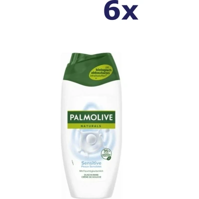 Afbeelding van Palmolive Naturals Moisturising Milk Shower Cream Sensitive 6 x 250 ml