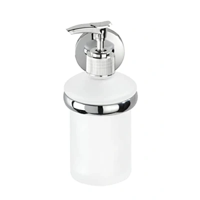 Afbeelding van Wenko Zeepdispenser Cuba Power loc 17 Cm Rvs/glas Zilver/matwit