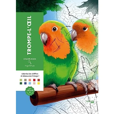 Afbeelding van Coloriages Mystères Trompe L&#039;Oeil Kleuren op nummer kleurboek hachette heroes