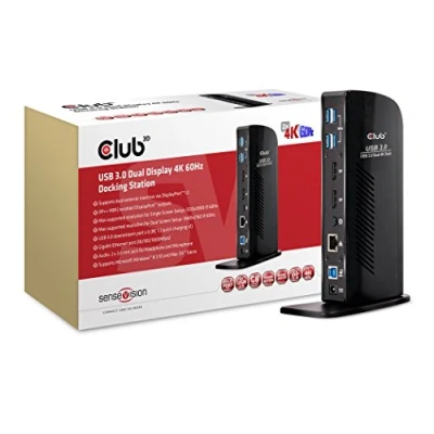 Image de CLUB3D USB 3.0 Dual Display 4K60Hz Docking Station