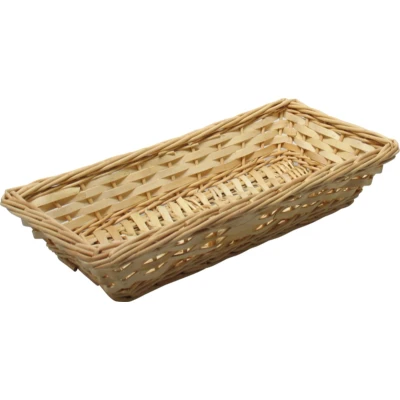 Afbeelding van Broodmandje/stokbrood mandje rotan/riet 17 x 37 7 cm Serveermandjes voor broodjes