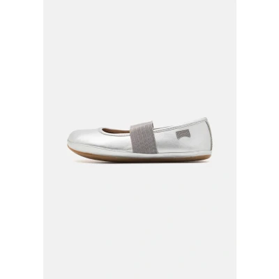 Afbeelding van Camper Right KIDS Ballerina&#039;s met enkelbandjes voor kinderen, Maat: 28, Rebound silver Leer