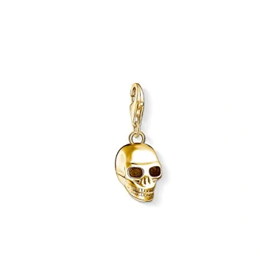 Afbeelding van Thomas SABO Totenkopf Hanger Yellow goldcoloured, Maat: One Size, gold coloured