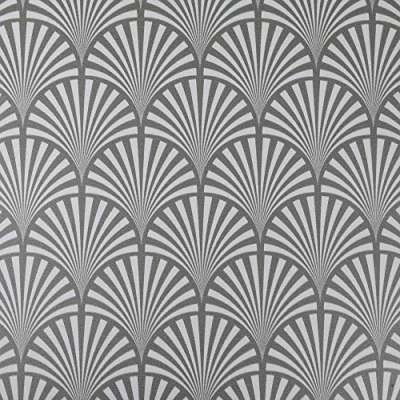 Afbeelding van Venilia 54945 Plakfolie, geometrische look, ornamentpatroon, decoratiefolie, meubelfolie, behang, zelfklevende folie, PVC, zonder ftalaten, grijs, 90 cm x 2,6 m, dikte 95µ (0,095 mm),
