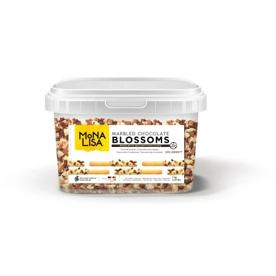 Afbeelding van Callebaut Chocoladekrullen klein Wit en Puur 1kg