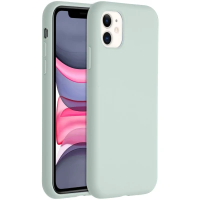 Afbeelding van Accezz Hoesje Geschikt voor iPhone 11 Siliconen Liquid Silicone Backcover lichtblauw