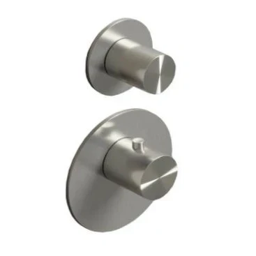 Afbeelding van SB 316 AESTHETICS Round Inbouw thermostaatkraan met 1 uitgang / stopkraan volledig RVS 1208954889
