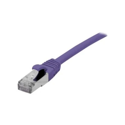 Image de deXlan Cordon de raccordement RJ 45 (M) pour 5 m SFTP PiMF CAT 6a sans halogène moulé crochet violet