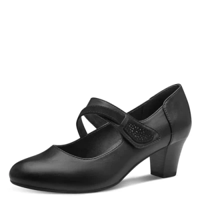 Afbeelding van Jana Damespomp met riem 8 24464 42 damespumps, Synthetisch zwart