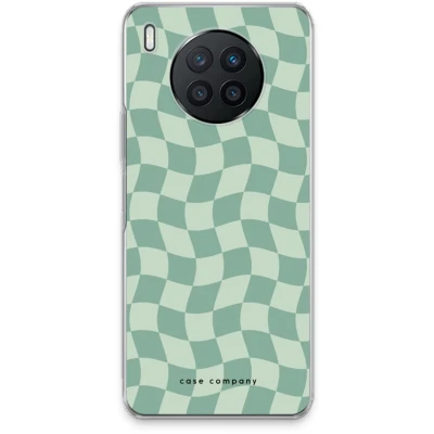 Afbeelding van Case Company® hoesje geschikt voor Huawei Nova 8i Grid Groen Soft Cover Telefoonhoesje Bescherming aan alle Kanten en Schermrand