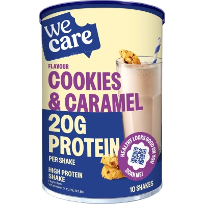 Afbeelding van WeCare Protein Shake Cookies &amp; Caramel 340g