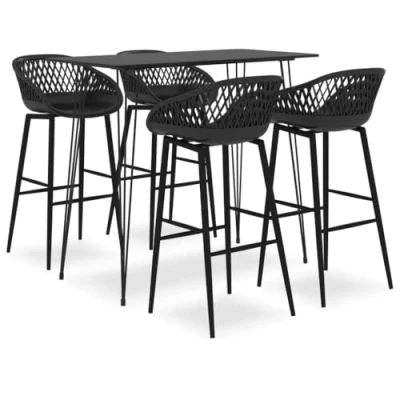Afbeelding van vidaXL 5 delige Barset zwart