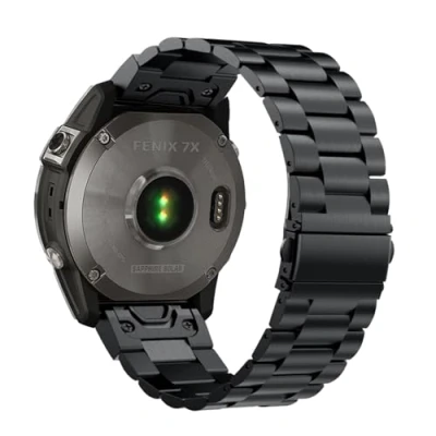 Afbeelding van YOOSIDE QuickFit 26 mm roestvrijstalen horlogeband voor Fenix 5X / 6X 7X Enduro metalen Garmin epix Pro 51 mm, 3 (zwart),