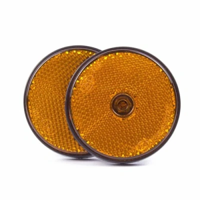 Afbeelding van Benson Schroefbevestiging Reflector Rond 60 mm Oranje 2 stuks