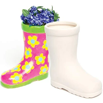 Afbeelding van Baker Ross AG273 Set van 2 keramische bloempotten Engelse versie