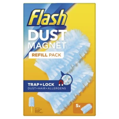 Afbeelding van Flash 25 stuks magnetische plumeaux van 12,7 x cm, vangt stof, vuil, haar en allergenen in een handomdraai op